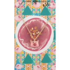 Girl's Fashion Necklaces and Earring Sets-Pink Pig, Unicorn, Llama by Jane Marie