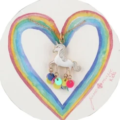 Girl's Fashion Necklaces and Earring Sets-Pink Pig, Unicorn, Llama by Jane Marie