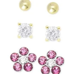 Girls' Sterling Silver Earring Sets