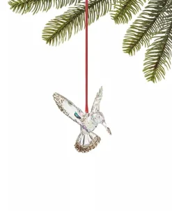 Glittered Bird Ornament Plastic Imported Christmas Decor Holiday Decoration