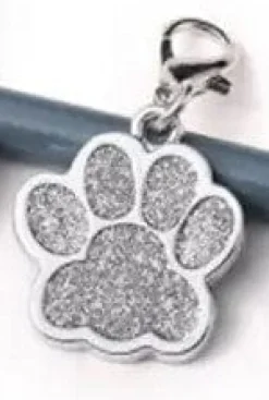 Glittery Paw Dog ID Name Tags Beautiful Sparkling Glitter Paw, Personalized for Your Pet!