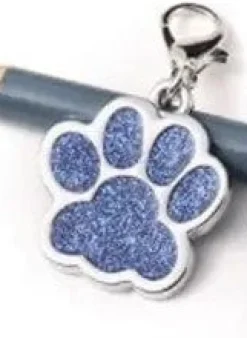 Glittery Paw Dog ID Name Tags Beautiful Sparkling Glitter Paw, Personalized for Your Pet!