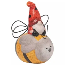 Gnome and Friend Figurines - Bee and Ladybug Decoration