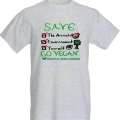 GO VEGAN! Save You, the Planet and the Animals Rooterville T-Shirt*