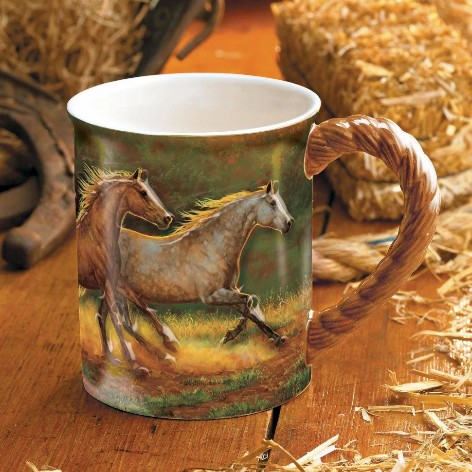 GOLD DUST HORSE Sculptured MUG by Chris Cummings