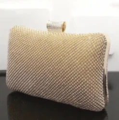 Gold Rhinestone Evening Bag, Clutch Handmade with Love! Stunning! Parties, here you come!