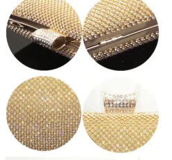 Gold Rhinestone Evening Bag, Clutch Handmade with Love! Stunning! Parties, here you come!