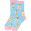 Golden Retriver or Yellow Lab Crew Socks Men Women Sizes Quality