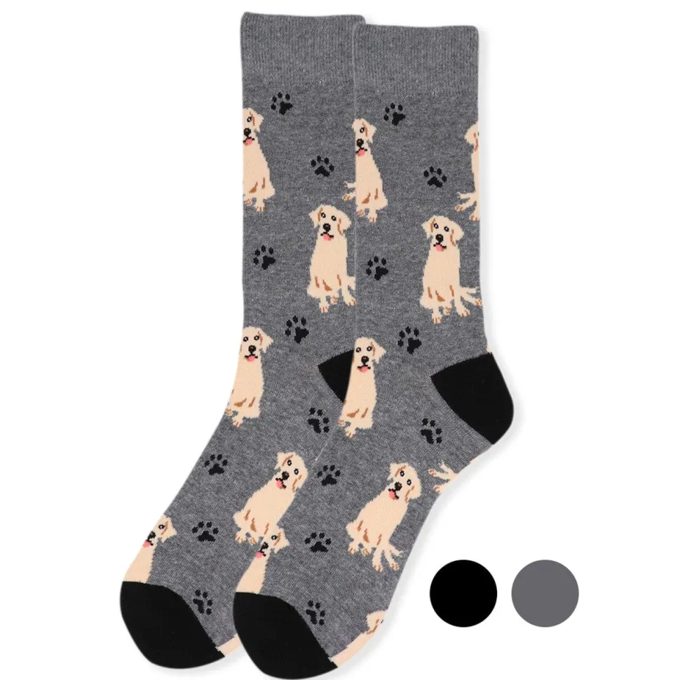 Golden Retriver or Yellow Lab Crew Socks Men Women Sizes Quality