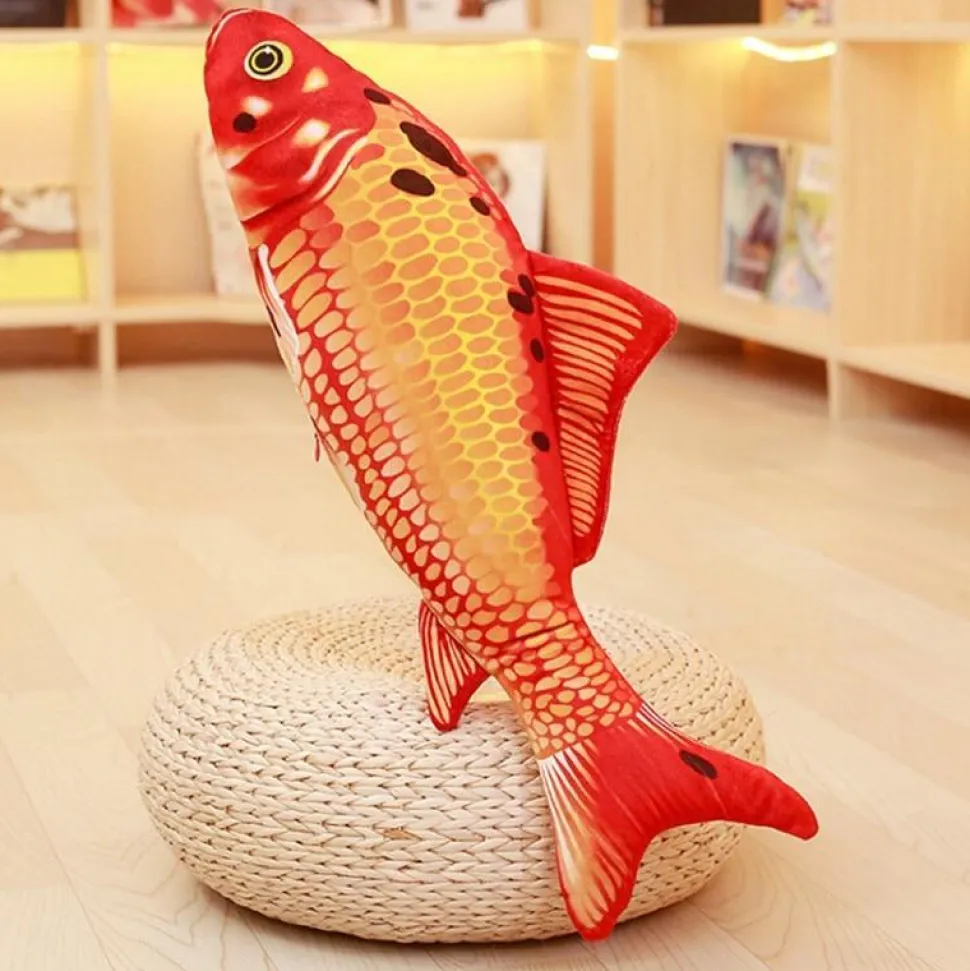 Goldfish Cat Toys with Catnip Plush Stuffed Fishes Cutest Interactive Cat Chew Toys