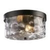 Gr& Aisle 2-Lght Flush Mount Hazelnut Bz