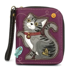 Gray & Orange Tabby Cat Collection Keychain, Wallet, Crossbody by Chala Vegan