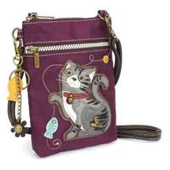 Gray & Orange Tabby Cat Collection Keychain, Wallet, Crossbody by Chala Vegan