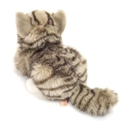 Gray and White Lying Tabby Cat Super Soft by Teddy Hermann