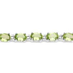 Green Peridot Bracelet in Affordable Sterling Silver, 7.25" 9.03ctw