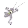 Green Tree Frog Necklace Beautiful Sterling Silver