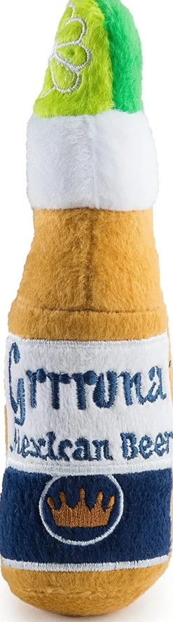 Grrrona Mexican Beer & Chewy Vuiton Bone Large Plush Dog Toys-SET