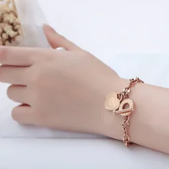 Guard Your Heart Christian Bracelet Proverbs 4:23 Stainless Steel Rose Yellow or White Gold Plated