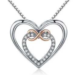 Guardian Angel and Heart Necklaces Sterling Silver, Perfect Gifts!