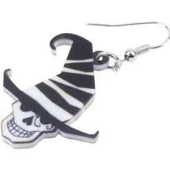 Halloween Acrylic Earrings-- Boo! *