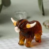 Hand Blown Glass Highland Cow Ornament in Gift Box