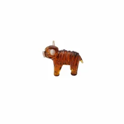 Hand Blown Glass Highland Cow Ornament in Gift Box