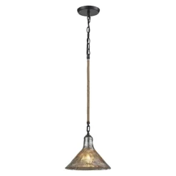 Hand Formed 10" Wide 1-Light Mini Pendant Light Fixture