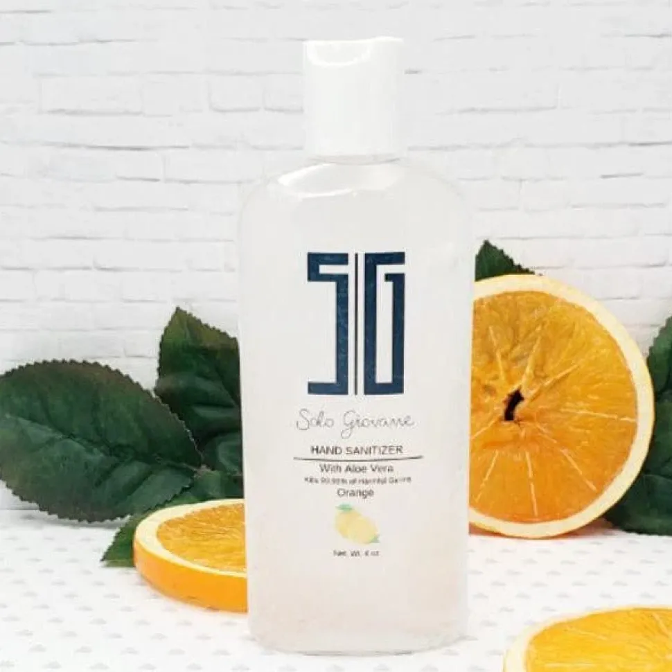 Hand Sanitizer Fresh Orange 4oz Organic Aloe Vera- $14.95, Virus Killing Soap Set $5.95