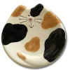 Handmade Ceramic Cat Trinket Dish Tea bag Holder Cute!