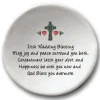 Handmade Irish Wedding Blessing- Ceramic Cross Dish - 3.5"