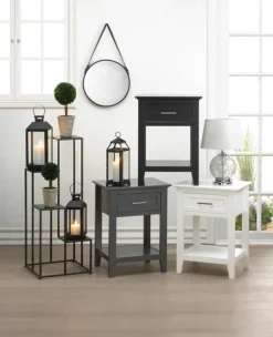 Hanging Mirror with Faux Leather Strap