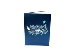 Happy Birthday Cats Pop Up Card for Cat Lovers