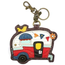 Happy Camper Collection Keychain FOB Coin Purse Crossbody Vegan