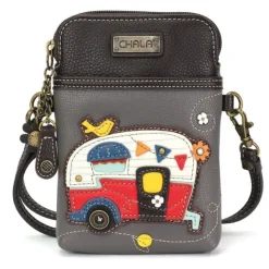 Happy Camper Collection Keychain FOB Coin Purse Crossbody Vegan