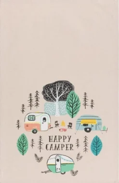 Happy Camper Dishtowel