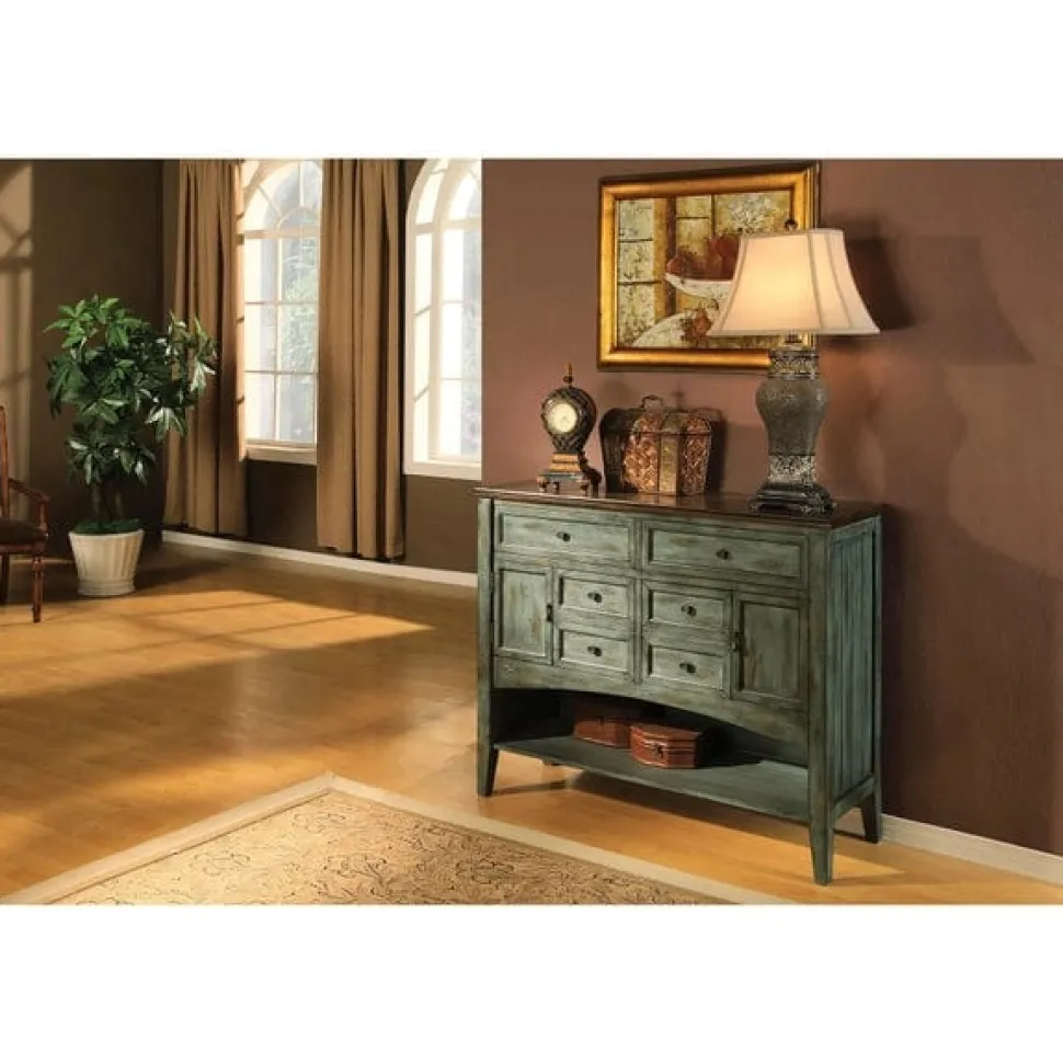 Hartford Hand-Painted Wood Storage Cabinet