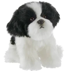Havanese Black and White Plush Fluffy Dog-Butch