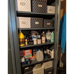 Heavy Duty Office Storage Boxes with Lids-Set of 3 Upcycled Cloth Scrap Boxes