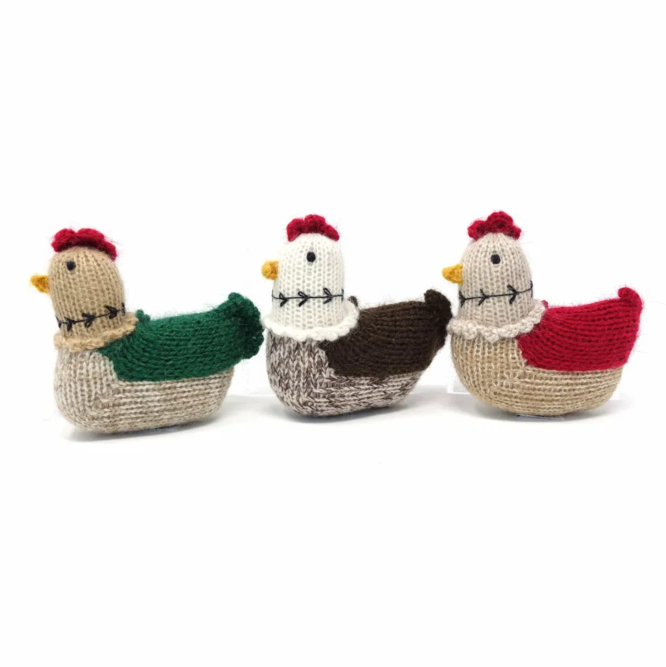 Hen Ornaments Handmade In Peru Cute Little Chickens