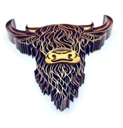 Highland Cow 3D Multi-Layer Wood Wall Hanging Handmade in the USA
