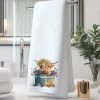 Highland Cow Floral Washtub Terry Cloth Bath Towels for the Cow Lovers!