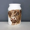 Highland Cow Glass Vase