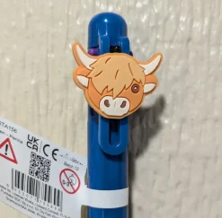 Highland Cow Multi Color Pen with Cow Charm (6 Colors)