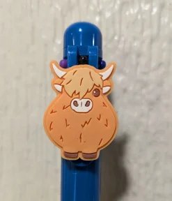 Highland Cow Multi Color Pen with Cow Charm (6 Colors)