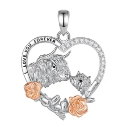 Highland Cow Necklaces Sterling Silver Beautiful Gifts!
