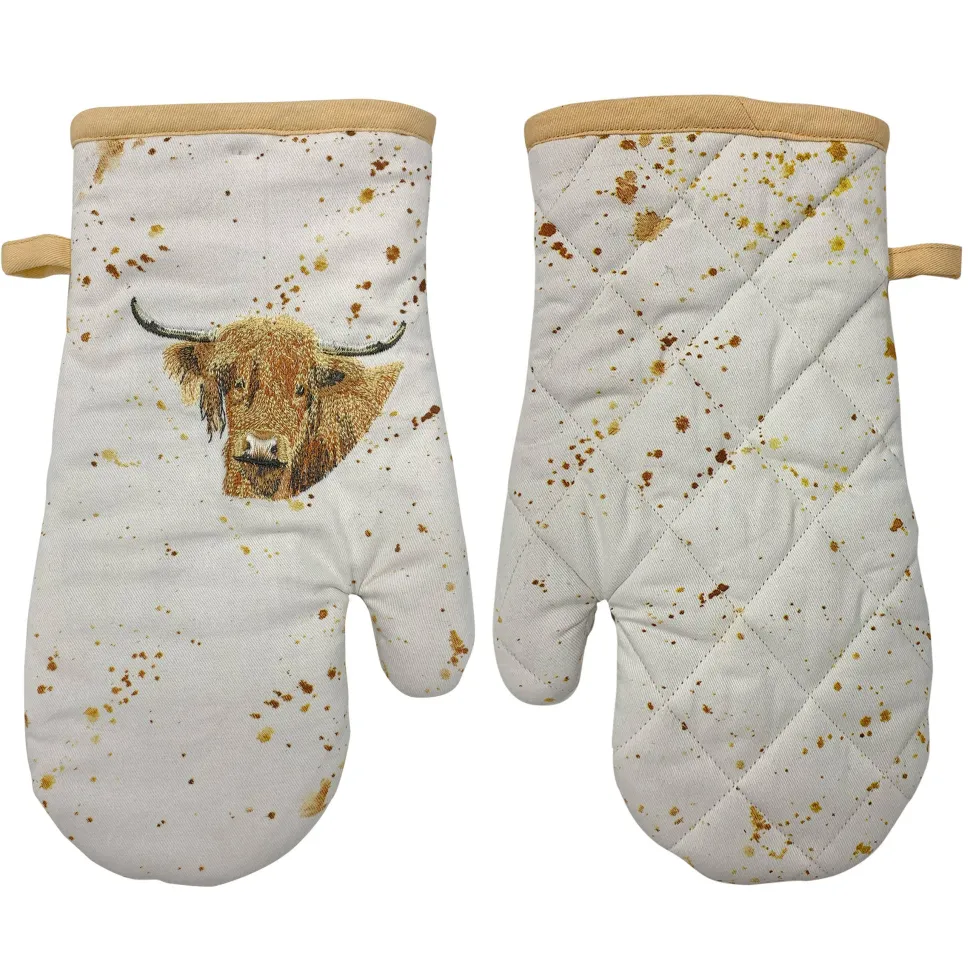 HIGHLAND COW ORGANIC SINGLE OVEN GLOVE
