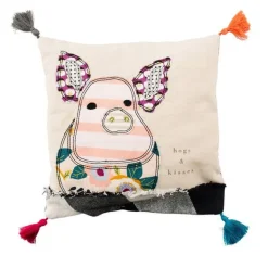 Hogs and Kisses Pillow and Tea Towel-USA Designed