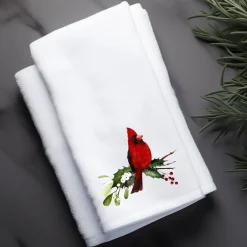 Holiday Cardinal Microfiber Finger Towel for Nature Lovers
