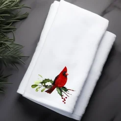 Holiday Cardinal Microfiber Finger Towel for Nature Lovers