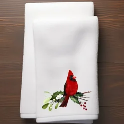 Holiday Cardinal Microfiber Finger Towel for Nature Lovers